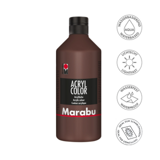 Marabu ACRYL COLOR akrilfesték 040 középbarna 500ml