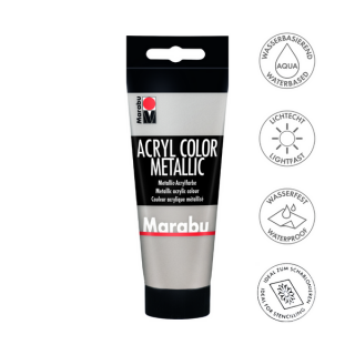 Marabu ACRYL COLOR METALLIC akrilfesték 082 metálfényű ezüst 100ml