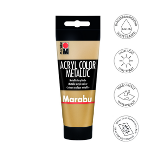 Marabu ACRYL COLOR METALLIC akrilfesték 084 metálfényű arany 100ml