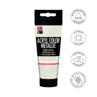 Marabu ACRYL COLOR METALLIC akrilfesték 770 metálfényű fehér 100ml
