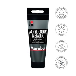Marabu ACRYL COLOR METALLIC akrilfesték 772 metálfényű antracit 100ml