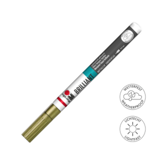 Marabu BRILLIANT fényes akril filctoll 0,8mm 084 arany