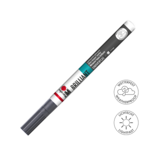 Marabu BRILLIANT fényes akril filctoll 1-2mm 080 szürke