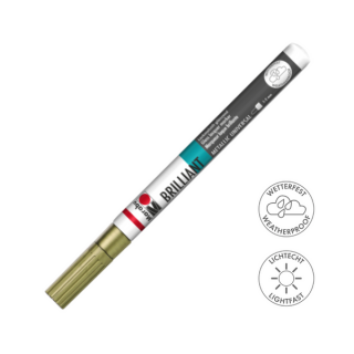 Marabu BRILLIANT fényes akril filctoll 1-2mm 084 arany