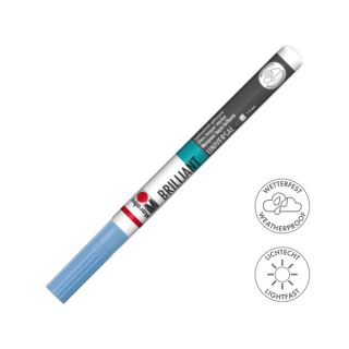 Marabu BRILLIANT fényes akril filctoll 1-2mm 141 égkék