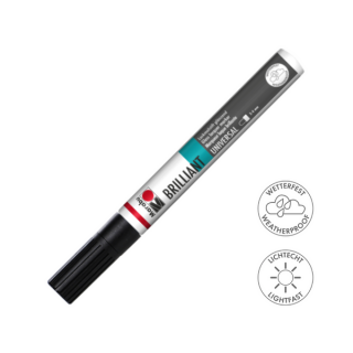 Marabu BRILLIANT fényes akril filctoll 2-4mm 073 fekete
