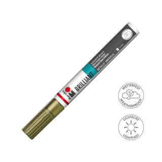 Marabu BRILLIANT fényes akril filctoll 2-4mm 084 arany