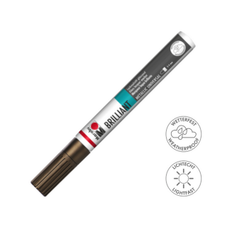 Marabu BRILLIANT fényes akril filctoll 2-4mm 087 réz
