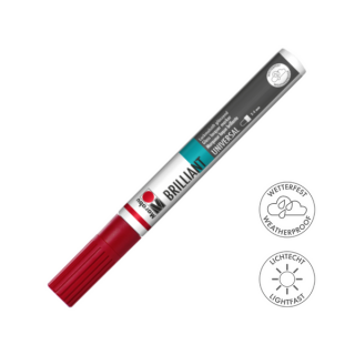 Marabu BRILLIANT fényes akril filctoll 2-4mm 125 meggy