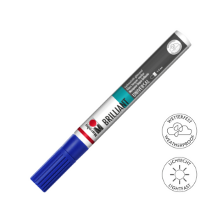 Marabu BRILLIANT fényes akril filctoll 2-4mm 143 sötétkék