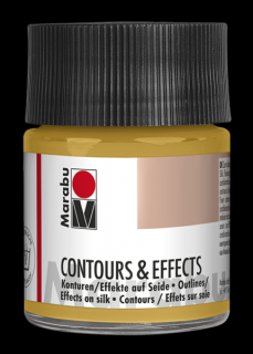 Marabu CONTOURS AND EFFECTS selyemkontúr és effekt festék 784 metálfényű arany 50ml