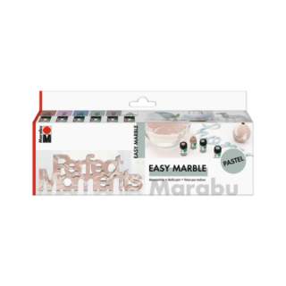 Marabu EASY MARBLE márványozó festék készlet pasztell színek 6*15ml