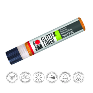 Marabu GLITTER LINER kontúrozó 525 mandarin 25ml