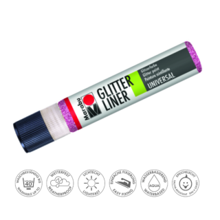 Marabu GLITTER LINER kontúrozó 533 pink 25ml