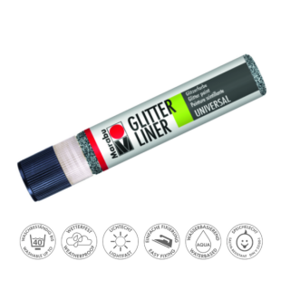 Marabu GLITTER LINER kontúrozó 579 grafit 25ml