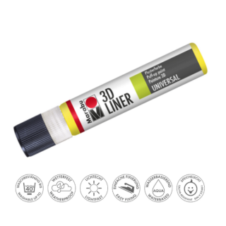 Marabu hőre puffadó PLUSTER PEN (3D LINER) 620 sárga 25ml