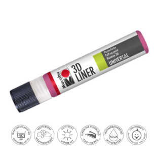 Marabu hőre puffadó PLUSTER PEN (3D LINER) 633 halvány rózsa 25ml