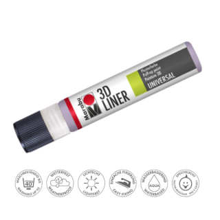 Marabu hőre puffadó PLUSTER PEN (3D LINER) 635 pasztel lila 25ml