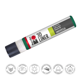 Marabu hőre puffadó PLUSTER PEN (3D LINER) 667 zöld 25ml