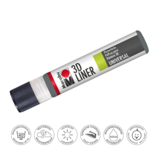 Marabu hőre puffadó PLUSTER PEN (3D LINER) 678 szürke 25ml