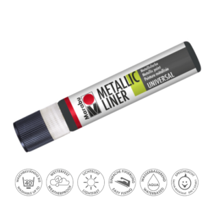 Marabu METALLIC LINER kontúrozó 779 metálféynű grafit 25ml