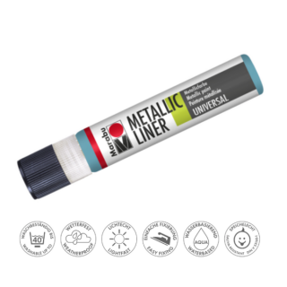 Marabu METALLIC LINER kontúrozó 792 metálfényű petrol 25ml