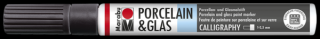 Marabu PORCELAIN  GLAS porcelán és üveg filctoll 1-2,5mm 073 fekete