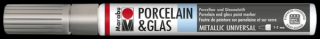 Marabu PORCELAIN  GLAS porcelán és üveg filctoll 1-2mm 082 ezüst