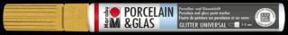 Marabu PORCELAIN  GLAS porcelán és üveg filctoll 1-2mm 584 glitter arany