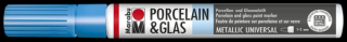 Marabu PORCELAIN  GLAS porcelán és üveg filctoll 1-2mm 752 metálfényű kék