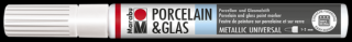 Marabu PORCELAIN  GLAS porcelán és üveg filctoll 1-2mm 770 metálfényű fehér