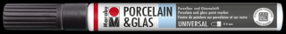 Marabu PORCELAIN  GLAS porcelán és üveg filctoll 2-4mm 073 fekete