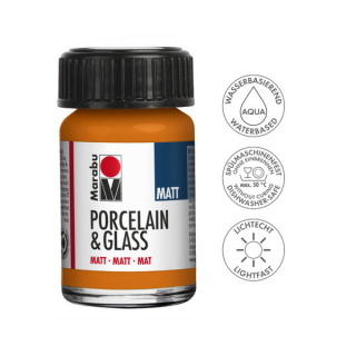 Marabu Porcelain  Glass Matt porcelán és üvegfesték 013 narancs 15 ml
