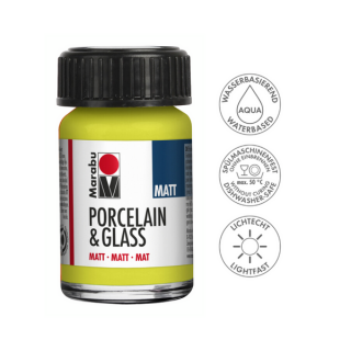 Marabu Porcelain  Glass Matt porcelán és üvegfesték 061 rezeda 15 ml