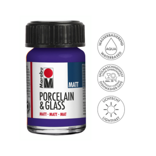 Marabu Porcelain  Glass Matt porcelán és üvegfesték 251 lila 15 ml