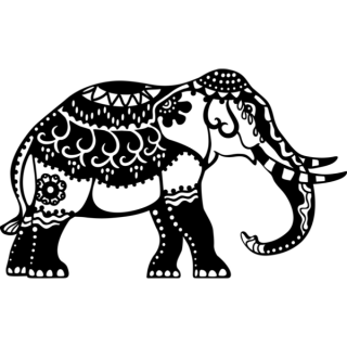 Marabu STENCILS sablon indiai elefánt/indian elephant minta A4