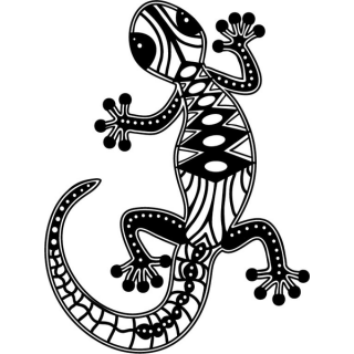 Marabu STENCILS sablon mászó gekko/climbing gecko minta A4