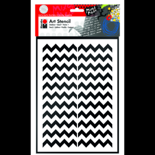 Marabu STENCILS sablon parketta minta/chevron pattern minta A4
