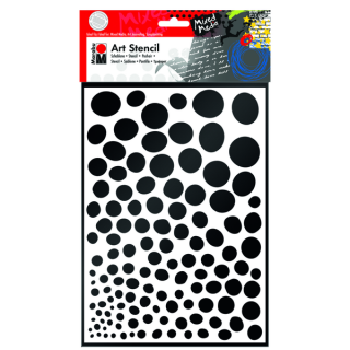 Marabu STENCILS sablon pöttyök/growing dots minta A4