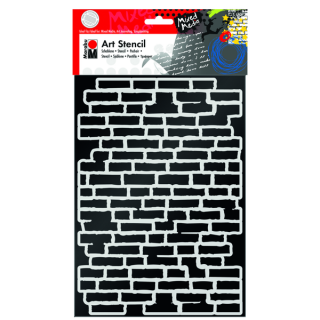 Marabu STENCILS sablon tégla/bricks mintázat minta A4