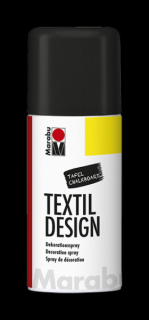 Marabu TEXTIL DESIGN textilfesték spray 875 fekete, krétatábla hatású 150ml