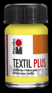 Marabu TEXTIL PLUS textilfesték sötét anyagra 020 citrom 15ml