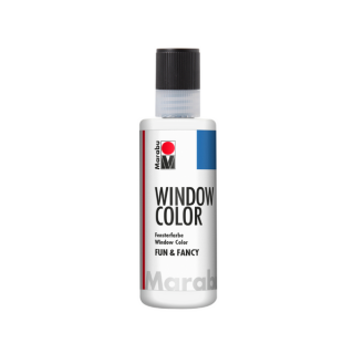 Marabu WINDOW COLOR (FunFancy) kontúrozó festék fehér/white 80ml