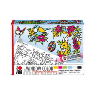 Marabu WINDOW COLOR (FunFancy) üvegmatrica festék készlet tavasz/spring 6*25ml