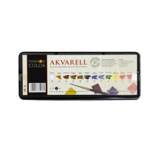 Pannoncolor akvarell készlet betétes fémdobozban 12*2ml