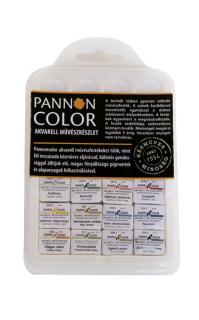 Pannoncolor akvarell készlet műanyag dobozban 12*2ml