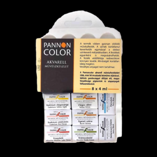 Pannoncolor  akvarell készlet műanyag dobozban 8*4ml