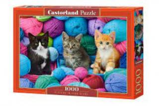 1000 db-os Castorland  Puzzle - Macskák a fonalboltban