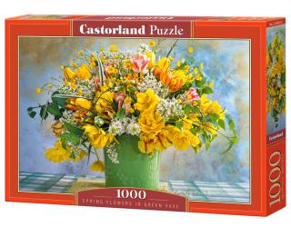 1000 db-os Castorland  Puzzle - Tavaszi virágok zöld vázában