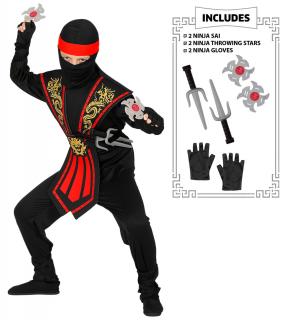 Piros ninja jelmez 140-es